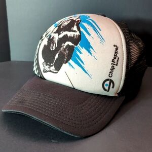 Chip & Pepper Wet Gear Ape Back/White Snapback Trucker Hat.